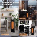 COSTWAY 1200W Double-Sided Outdoor Electric Heater
