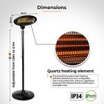 PRO-ELEC 2kW Patio Infrared Heater