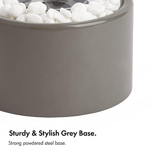 VonHaus Portable Bioethanol Tabletop Fireplace - Grey