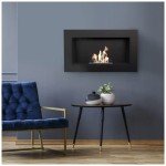 KRATKI Wall-Mounted Biofireplace Golf in Black