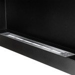 Modern Black Bio Ethanol Fireplace 900 x 400