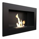 KRATKI Wall-Mounted Biofireplace Golf in Black