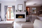 Modern Black Bio Ethanol Fireplace 900 x 400