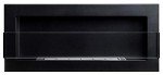 Modern Black Bio Ethanol Fireplace with Glass