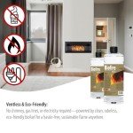 Modern Black Bio Ethanol Fireplace with Glass