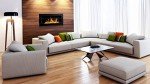 Modern Black Bio Ethanol Fireplace with Glass