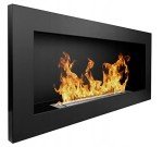 Modern Wall-Mounted Black Bio Ethanol Fireplace
