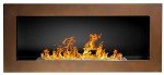 Modern Wall-Mounted Bio Ethanol Fireplace - Brown