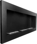 Modern Wall-Mounted Black Bio Ethanol Fireplace