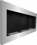 Modern Bio Ethanol Fireplace - 1200 x 400 Stainless Steel