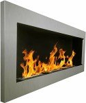 Modern Bio Ethanol Fireplace - 1200 x 400 Stainless Steel