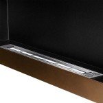 Modern Wall-Mounted Bio Ethanol Fireplace - Brown