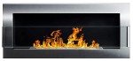 Modern Bioethanol Fireplace 900 x 400 Stainless Steel
