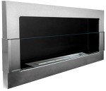 Modern Bioethanol Fireplace 900 x 400 Stainless Steel