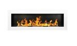Modern Bio Ethanol Wall-Mounted Fireplace - White