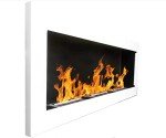 Modern Bio Ethanol Wall-Mounted Fireplace - White