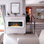 White Bioethanol Eco Smokeless Wall Fireplace 90x40cm