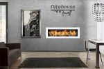 Modern Bio Ethanol Wall-Mounted Fireplace - White