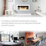 Modern Bio Ethanol Wall-Mounted Fireplace - White