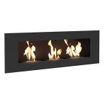 Delta3 120cm Bioethanol Fireplace with Glass Edge