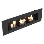 Delta3 120cm Bioethanol Fireplace with Glass Edge