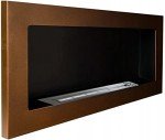 Brown Wall-Mounted Bio Ethanol Fireplace 1200 x 400