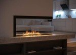 Wall-Mounted Bioethanol Fireplace with Protective Glass