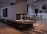 Wall-Mounted Bioethanol Fireplace with Protective Glass