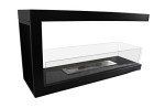 Wall-Mounted Bioethanol Fireplace with Protective Glass