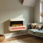 Fenwick Wall Mounted Electric Fireplace with Remote