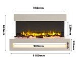 Fenwick Wall Mounted Electric Fireplace with Remote