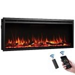 FLAMME Castello Electric Fireplace with 3 Flame Colors