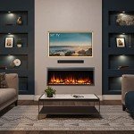 FLAMME Castello Electric Fireplace with 3 Flame Colors