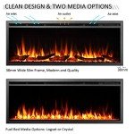 FLAMME Castello Electric Fireplace with 3 Flame Colors