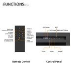 FLAMME Castello Electric Fireplace with 3 Flame Colors