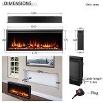 FLAMME Castello Electric Fireplace with 3 Flame Colors
