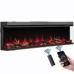 FLAMME Knighton 180 cm 3-Sided Electric Fireplace