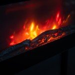 TruFlame LED Wall-Mounted Electric Fire - Black