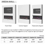 FLAMME Knighton 180 cm 3-Sided Electric Fireplace