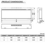 FLAMME Knighton 180 cm 3-Sided Electric Fireplace
