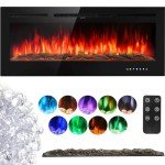 40" Wall-Mounted Electric Fireplace with Remote