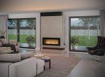 Wall-Mounted Bioethanol Fireplace with Glass Protection