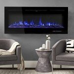 40" Wall-Mounted Electric Fireplace with Remote