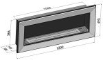 Wall-Mounted Bioethanol Fireplace with Glass Protection