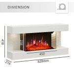 FLAMEKO Atacama Wall Mounted Fireplace with Remote
