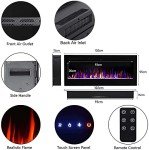 40" Wall-Mounted Electric Fireplace with Remote