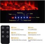 40" Wall-Mounted Electric Fireplace with Remote