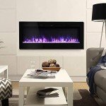 40" Wall-Mounted Electric Fireplace with Remote