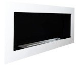 Modern Bio Ethanol Fireplace - White XXL 1400x400