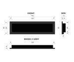 Modern Bio Ethanol Fireplace - White XXL 1400x400